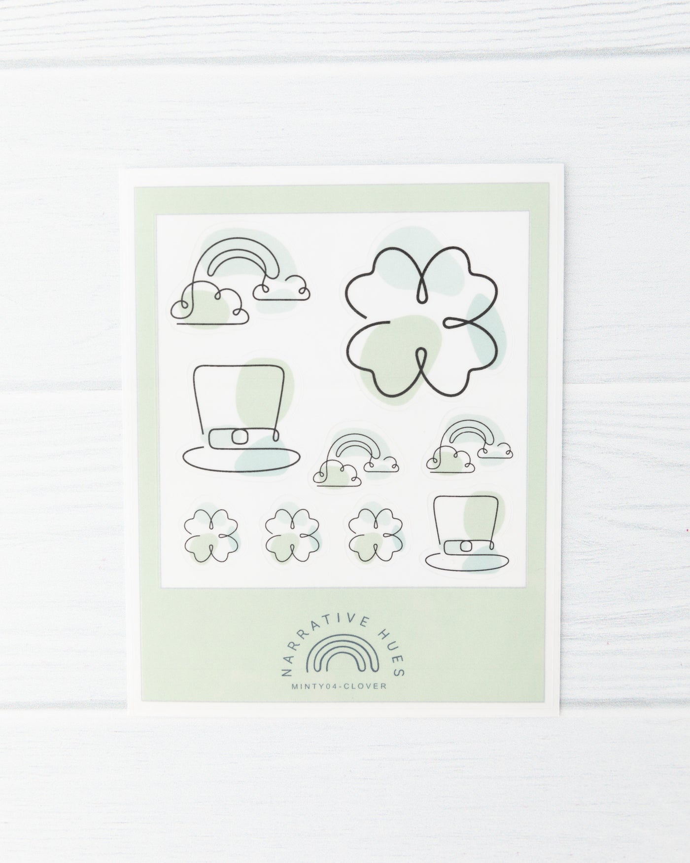 Minty Polaroid Stickers