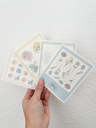 Bloom Polaroid Stickers